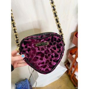 Betsey Johnson heart shaped crossbody